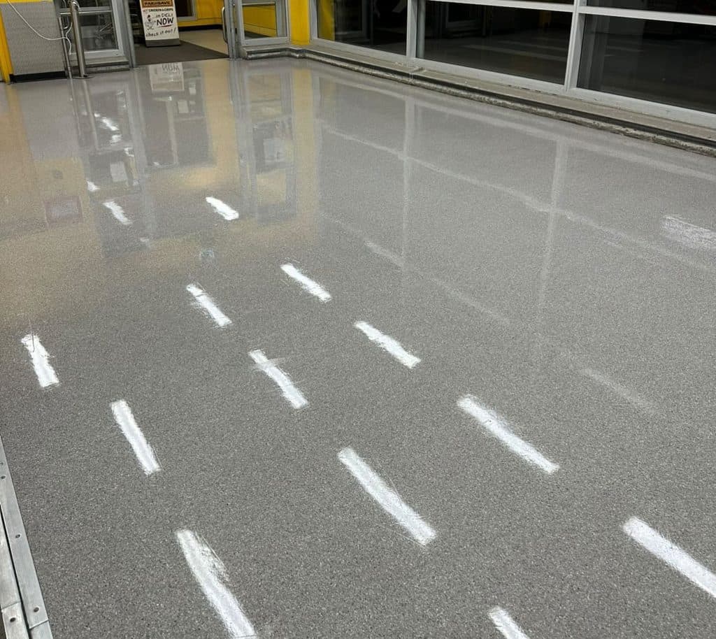 After Vinyl Floor Polishing